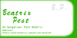 beatrix pest business card